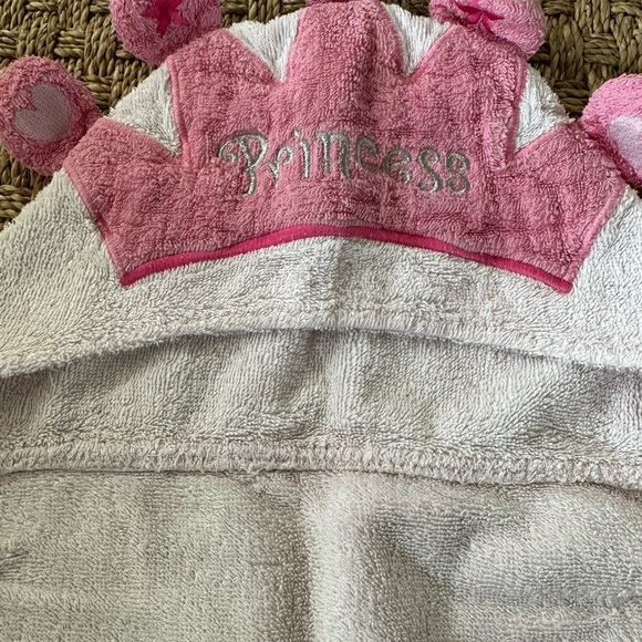 Jumping Beans Princess  Hooded Bath Wrap Towel And Wash Mitt - Pink - Picture 5 of 6